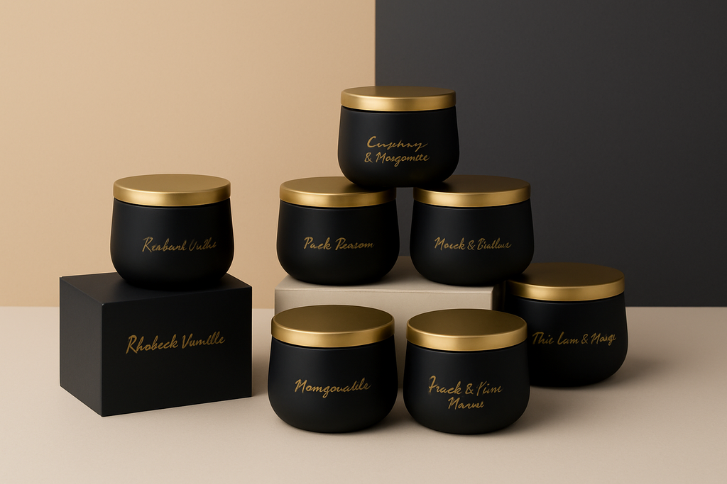 🕯️ Luxury Black &amp; Gold Scented Candle Collection