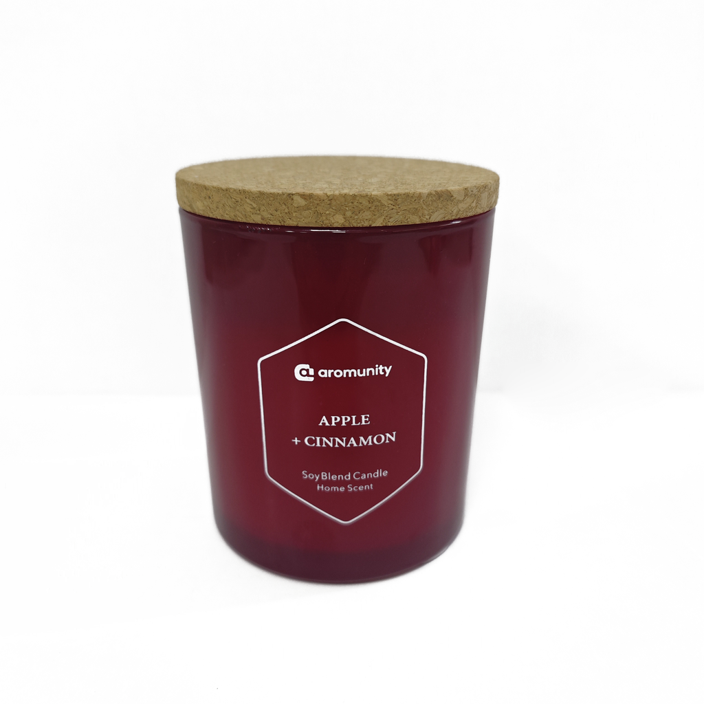 Aromunity Apple + Cinnamon Home Fragrance Gift Set – Candle, Reed Diffuser, Room Spray &amp; Wax Melts