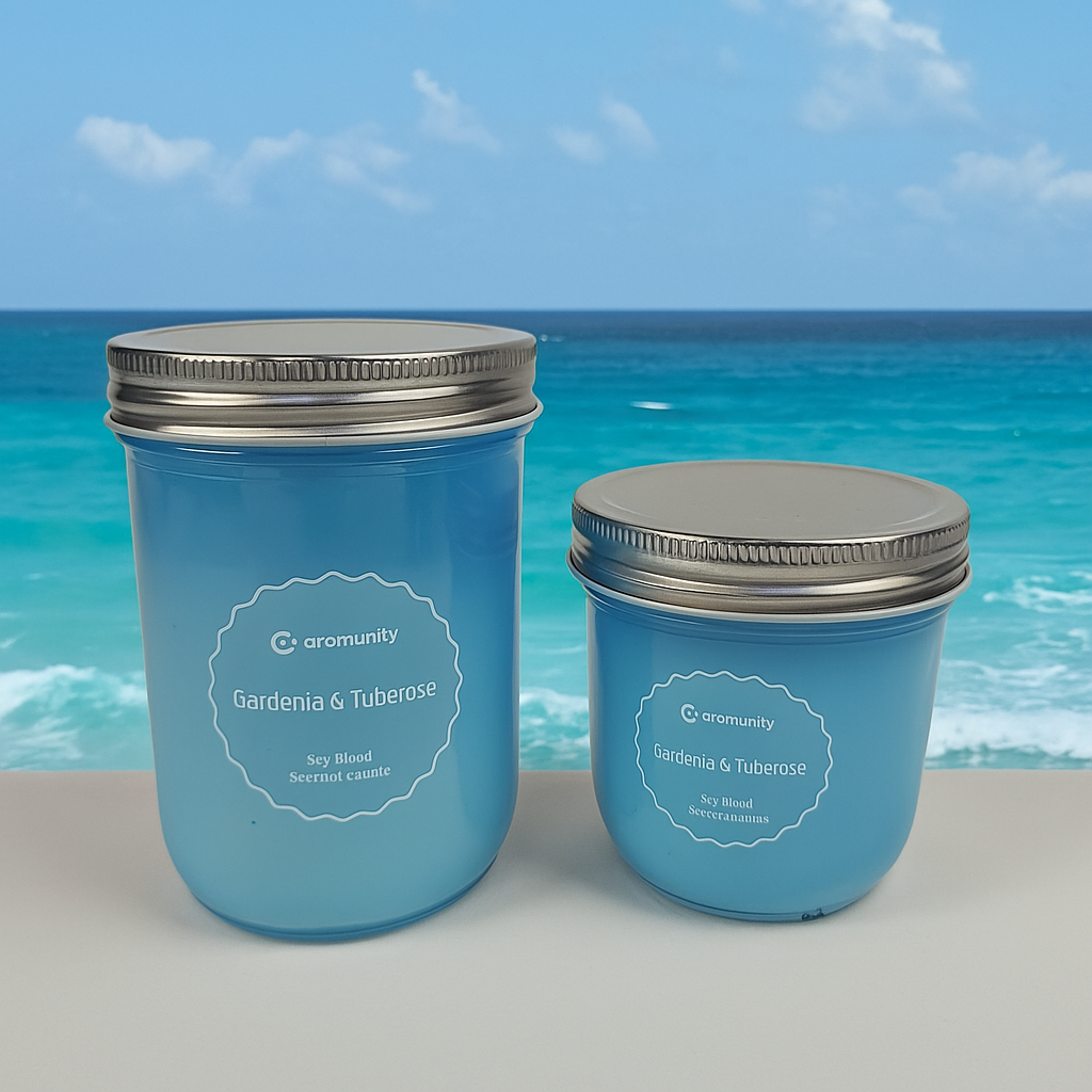 Aromunity Gardenia &amp; Tuberose Soy Blend Candle Set – Floral &amp; Elegant Home Fragrance